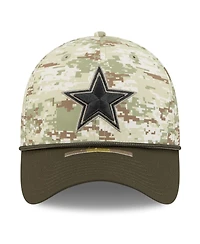 New Era Men's Camo,Dark Green Dallas Cowboys 2025 Salute to Service 39THIRTY Flex Hat