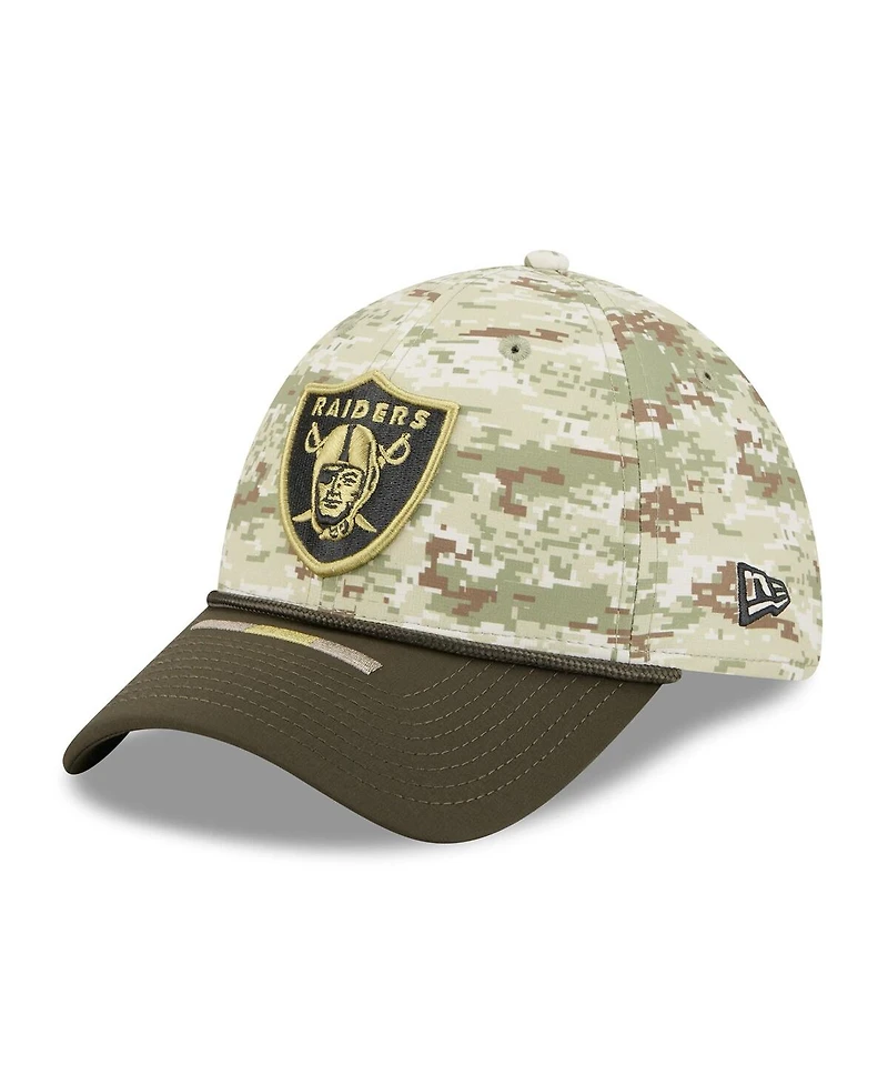 New Era Men's Camo/Dark Green/Dark Green Las Vegas Raiders 2025 Salute to Service 39THIRTY Flex Hat