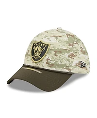 New Era Men's Camo/Dark Green/Dark Green Las Vegas Raiders 2025 Salute to Service 39THIRTY Flex Hat