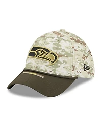 New Era Men's Camo/Dark Green/Dark Green Seattle Seahawks 2025 Salute to Service 39THIRTY Flex Hat