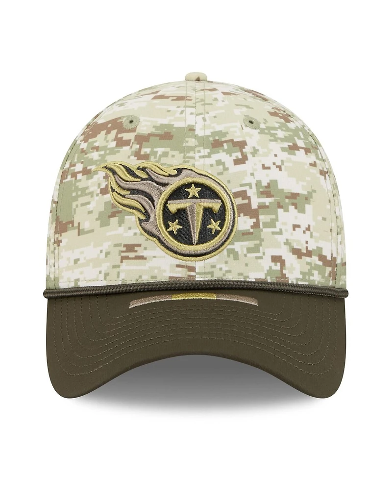 New Era Men's Camo/Dark Green Tennessee Titans 2025 Salute to Service 39THIRTY Flex Hat
