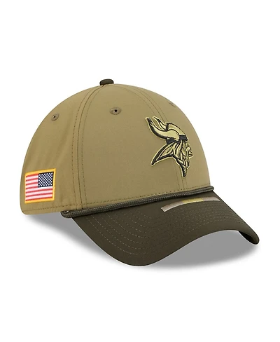 New Era Men's Green/Dark Green Minnesota Vikings 2025 Salute to Service 39THIRTY Flex Hat