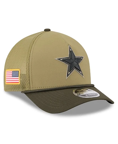 New Era Men's Green Dallas Cowboys 2025 Salute to Service 9FORTY A-Frame M-Crown Adjustable Hat