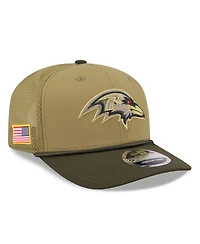 New Era Men's Green/Dark Green Baltimore Ravens 2025 Salute to Service 9SEVENTY Adjustable Hat