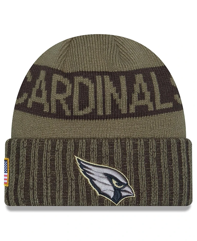 New Era Men's Dark Green Arizona Cardinals 2025 Salute to Service Cuffed Knit Hat