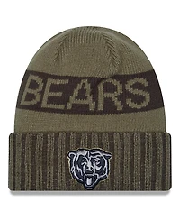 New Era Men's Dark Green Chicago Bears 2025 Salute to Service Cuffed Knit Hat