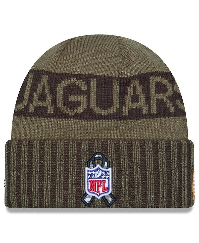 New Era Men's Dark Green Jacksonville Jaguars 2025 Salute to Service Cuffed Knit Hat
