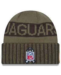New Era Men's Dark Green Jacksonville Jaguars 2025 Salute to Service Cuffed Knit Hat