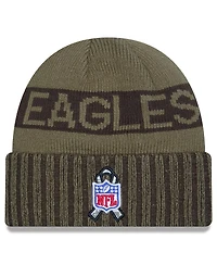 New Era Men's Dark Green Philadelphia Eagles 2025 Salute to Service Cuffed Knit Hat