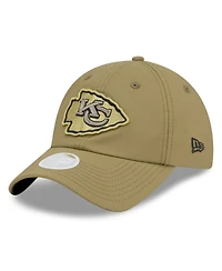 New Era Women's Green Kansas City Chiefs 2025 Salute to Service Pony Tail Adjustable Hat