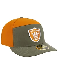 New Era Men's Olive/Brown Las Vegas Raiders Two-Tone Color Pack Split Panel 59FIFTY Fitted Hat