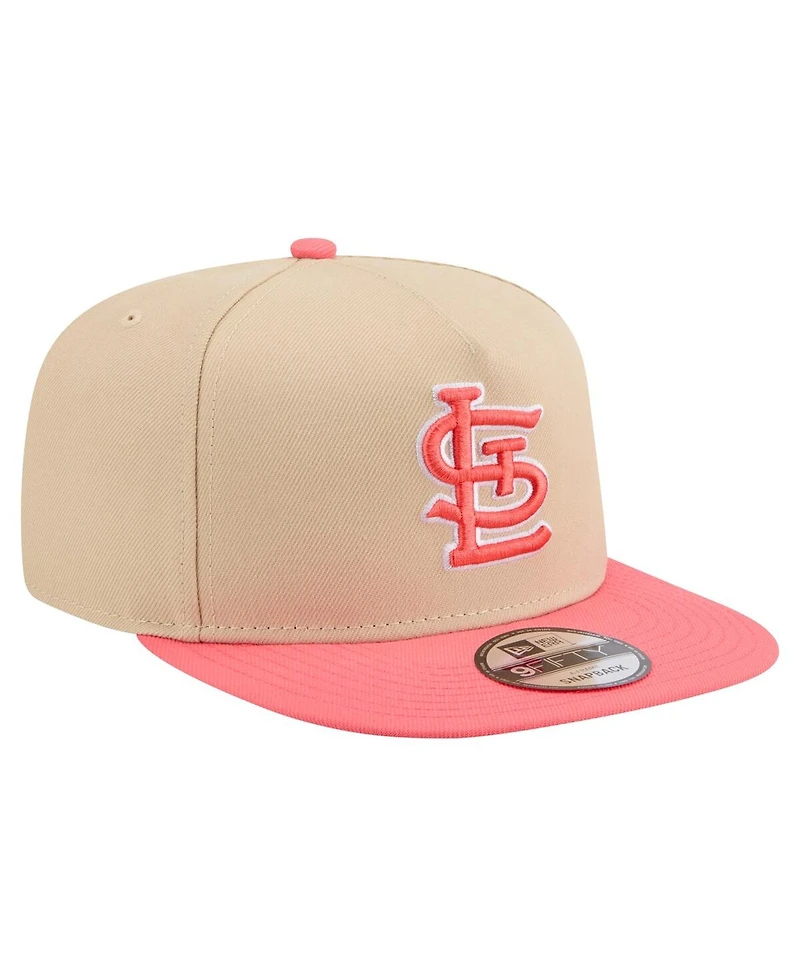 New Era Men's Light Beige/ St. Louis Cardinals Color Pack A-Frame 9FIFTY Snapback Hat