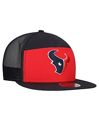 New Era Men's Red/Navy Houston Texans Outdoor Split Panel 9FIFTY Snapback Hat
