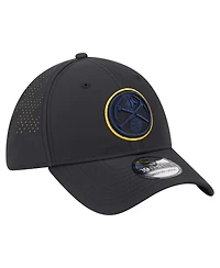 New Era Men's Black Denver Nuggets Night 39THIRTY Flex Hat