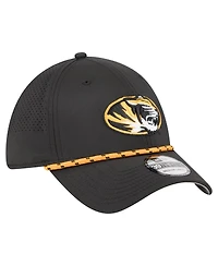 New Era Men's Black Missouri Tigers Rope 39THIRTY Flex Hat