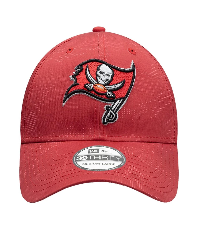 New Era Men's Red Tampa Bay Buccaneers Tonal Camo 39THIRTY Stretch Fit Hat