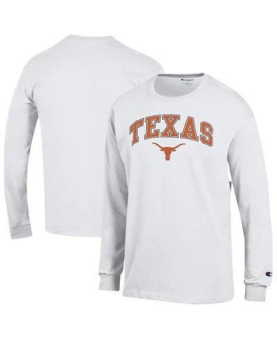 Champion Men's White Texas Longhorns Arch Over Logo Long Sleeve T-Shirt