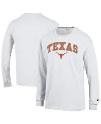 Champion Men's White Texas Longhorns Arch Over Logo Long Sleeve T-Shirt