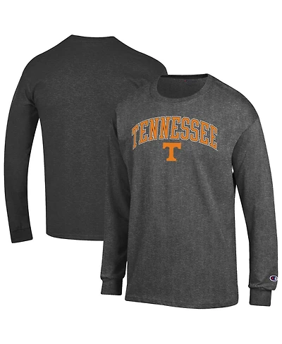 Champion Men's Heather Charcoal Tennessee Volunteers Arch Over Logo Long Sleeve T-Shirt