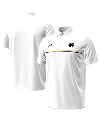 Under Armor Men's White Notre Dame Fighting Irish Performance Drive Chest Stripe Polo Shirt