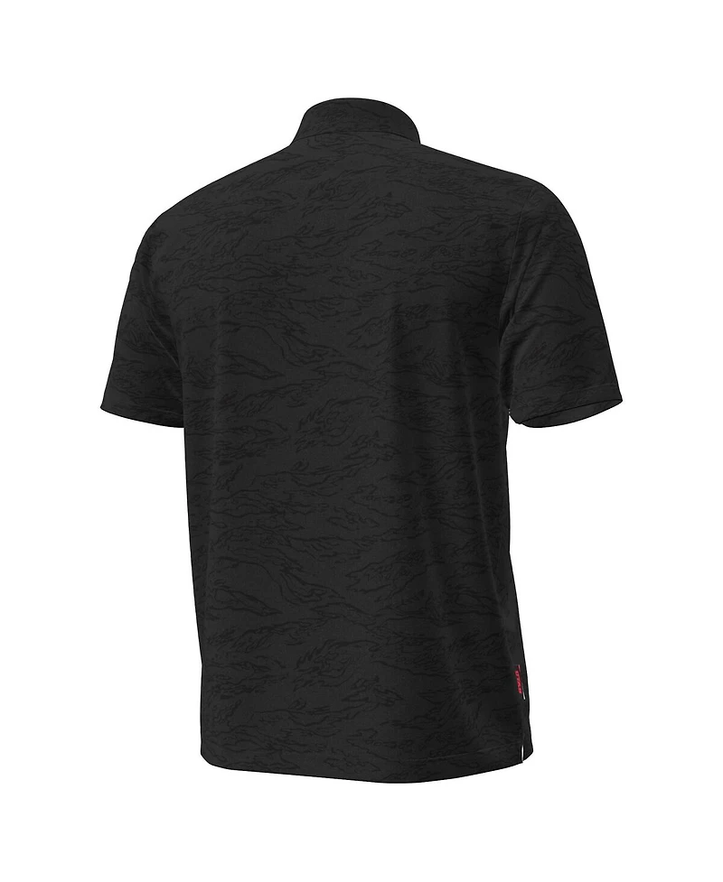 Under Armor Men's Black Utah Utes Drive Camo Jacquard Polo Shirt
