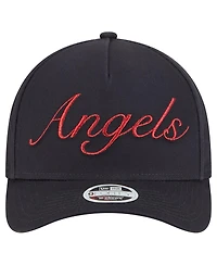 New Era Women's Navy Los Angeles Angels Metallic A-Frame 9FORTY Adjustable Hat