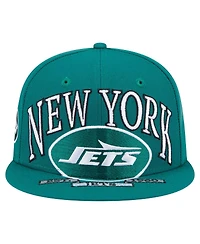 New Era Men's Green York Jets Oversized 59FIFTY Fitted Hat