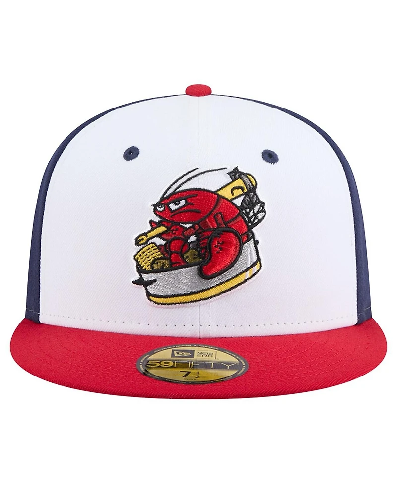 New Era Men's White Portland Sea Dogs Theme Nights 59FIFTY Fitted Hat