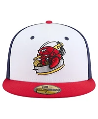 New Era Men's White Portland Sea Dogs Theme Nights 59FIFTY Fitted Hat