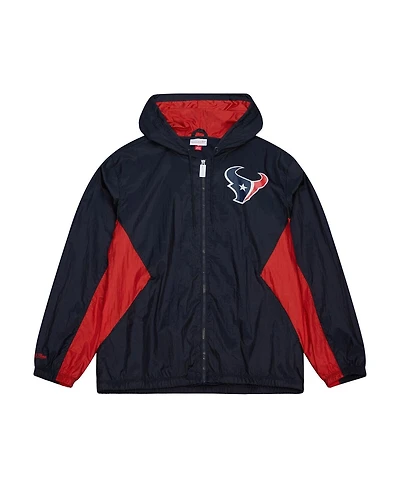 Mitchell & Ness Men's Navy Houston Texans Playmaker Full-Zip Windbreaker Jacket