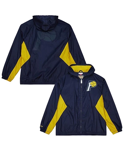Mitchell & Ness Men's Navy Indiana Pacers Playmaker Full-Zip Windbreaker Jacket