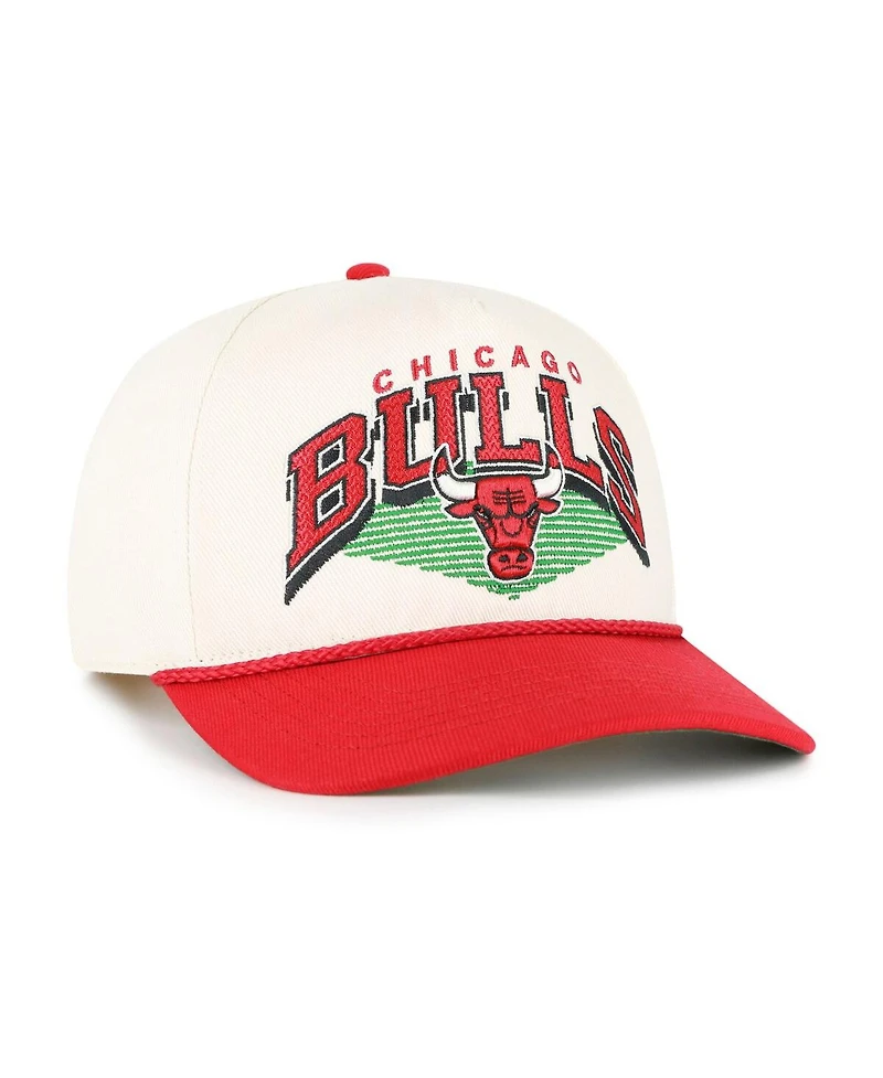 '47 Brand Men's Cream/Red Chicago Bulls Pomona Two-Tone Rope Hitch Adjustable Hat
