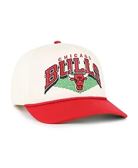 '47 Brand Men's Cream/Red Chicago Bulls Pomona Two-Tone Rope Hitch Adjustable Hat