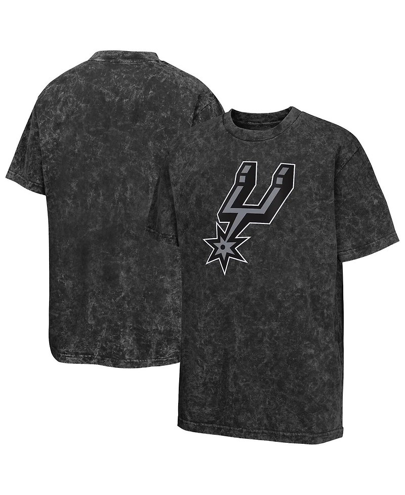 Outerstuff Big Boys and Girls Black San Antonio Spurs Rugged Defense T-Shirt