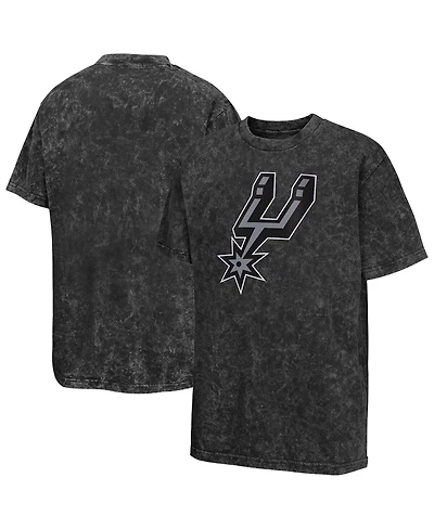 Outerstuff Big Boys and Girls Black San Antonio Spurs Rugged Defense T-Shirt