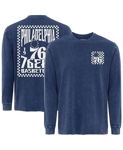 Sportiqe Men's Blue Philadelphia 76ers Bono Long Sleeve T-Shirt