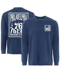 Sportiqe Men's Blue Philadelphia 76ers Bono Long Sleeve T-Shirt