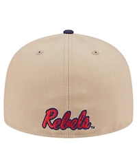 New Era Men's Khaki Ole Miss Rebels Two-Tone 59FIFTY Fitted Hat