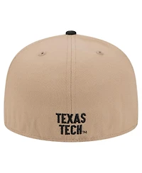 New Era Men's Khaki Texas Tech Red Raiders Two-Tone 59FIFTY Fitted Hat
