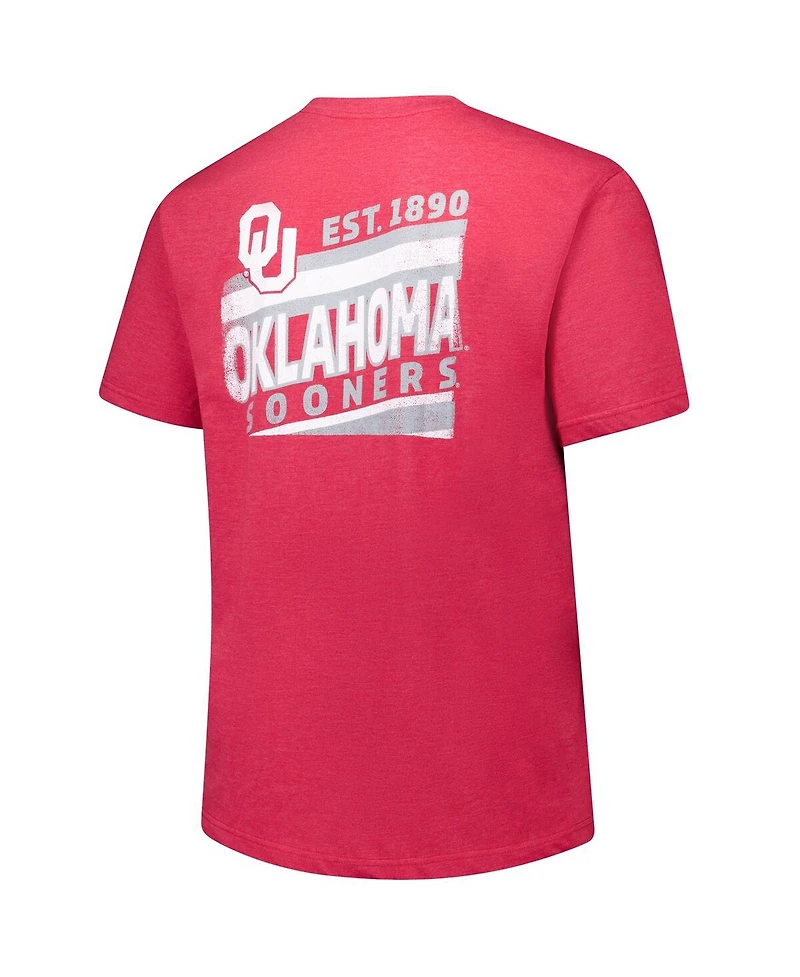 Fanatics Men's Crimson Oklahoma Sooners Big Tall Ideal Faded T-Shirt
