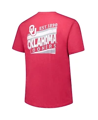 Fanatics Men's Crimson Oklahoma Sooners Big Tall Ideal Faded T-Shirt