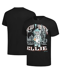 Stadium Essentials Men's and Women's Black New York Liberty Ellie Mascot City Elementized T-Shirt