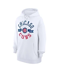 G-iii 4Her by Carl Banks Women's White Chicago Cubs City Graphic Pullover Hoodie