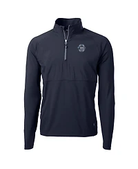 Cutter & Buck Men's Navy Penn State Nittany Lions Adapt Eco Knit Hybrid Full-Zip Logo Jacket