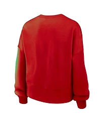 Nike Women's Red U.s. Paralympics Oversized Phoenix Fleece Sweatshirt