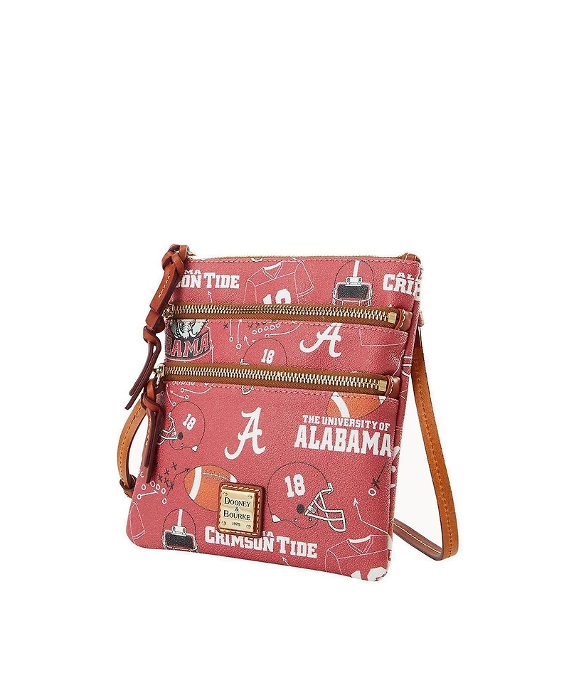 Dooney & Bourke Alabama Crimson Tide Football Halftime Triple Zip Crossbody Bag