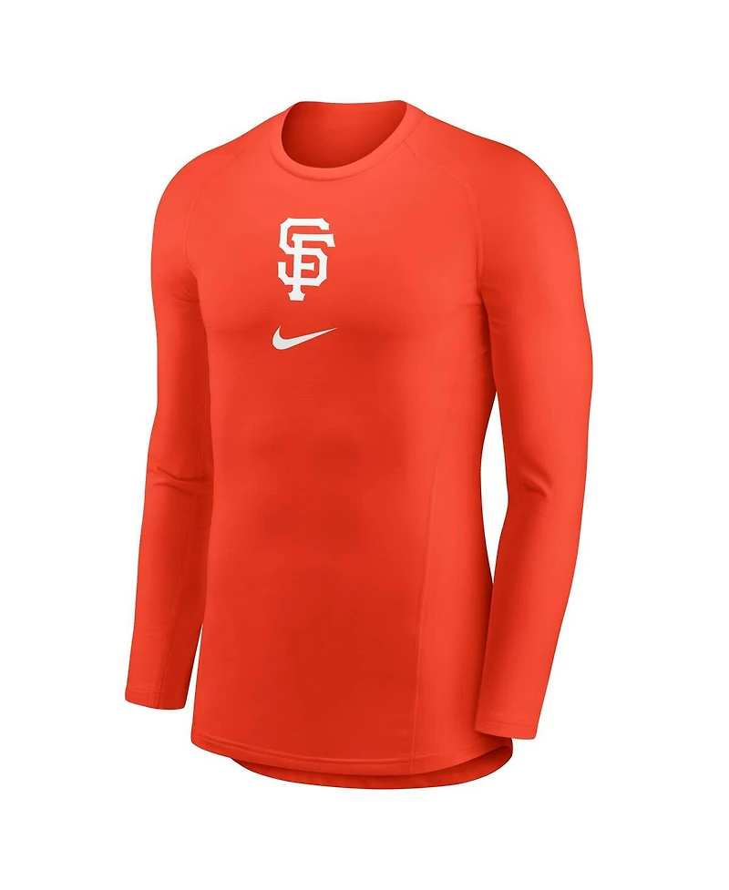 Nike Men's Orange San Francisco Giants City Connect Base Layer Raglan Long Sleeve Performance T-Shirt