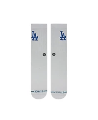 Stance Men's and Women's Los Angeles Dodgers White Crested Knit Crew Socks