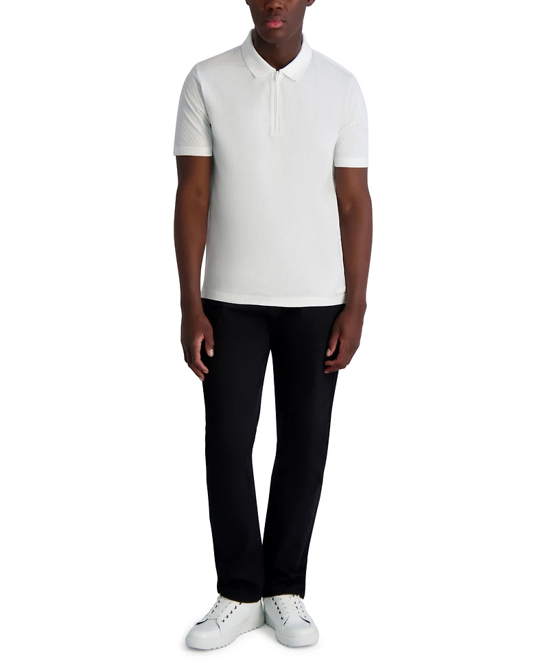 Karl Lagerfeld Paris Men's Performance Pull-Over Polo Shirt