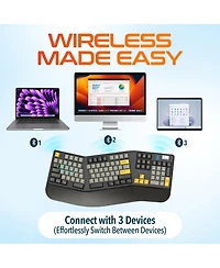 Delton KB450 Wireless Ergonomic Mechanical Keyboard